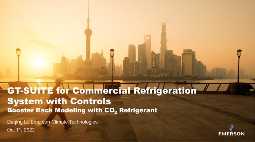 Emerson's study using GT-SUITE for Commercial Refrigeration System with Controls