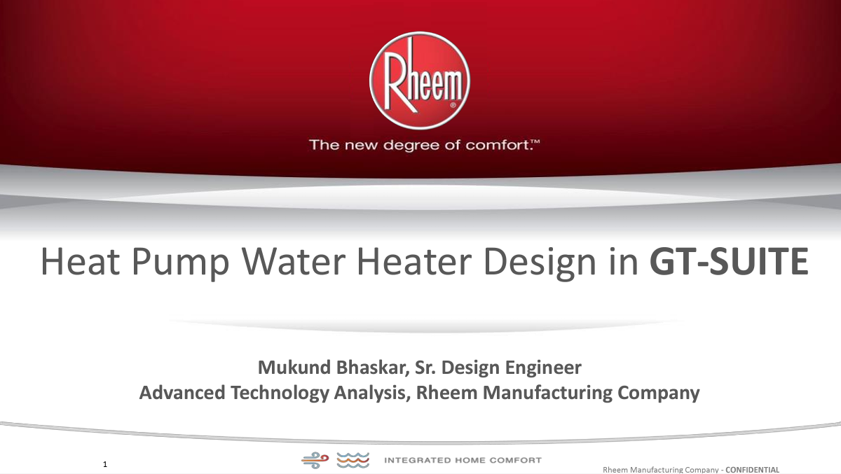 Rheem 2019 GTTC Heat Pump Water Heater Design
